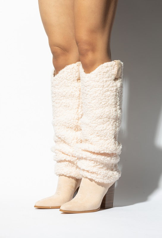 Tall sherpa boots discount