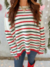 Bobby Sweater in Christmas Stripe