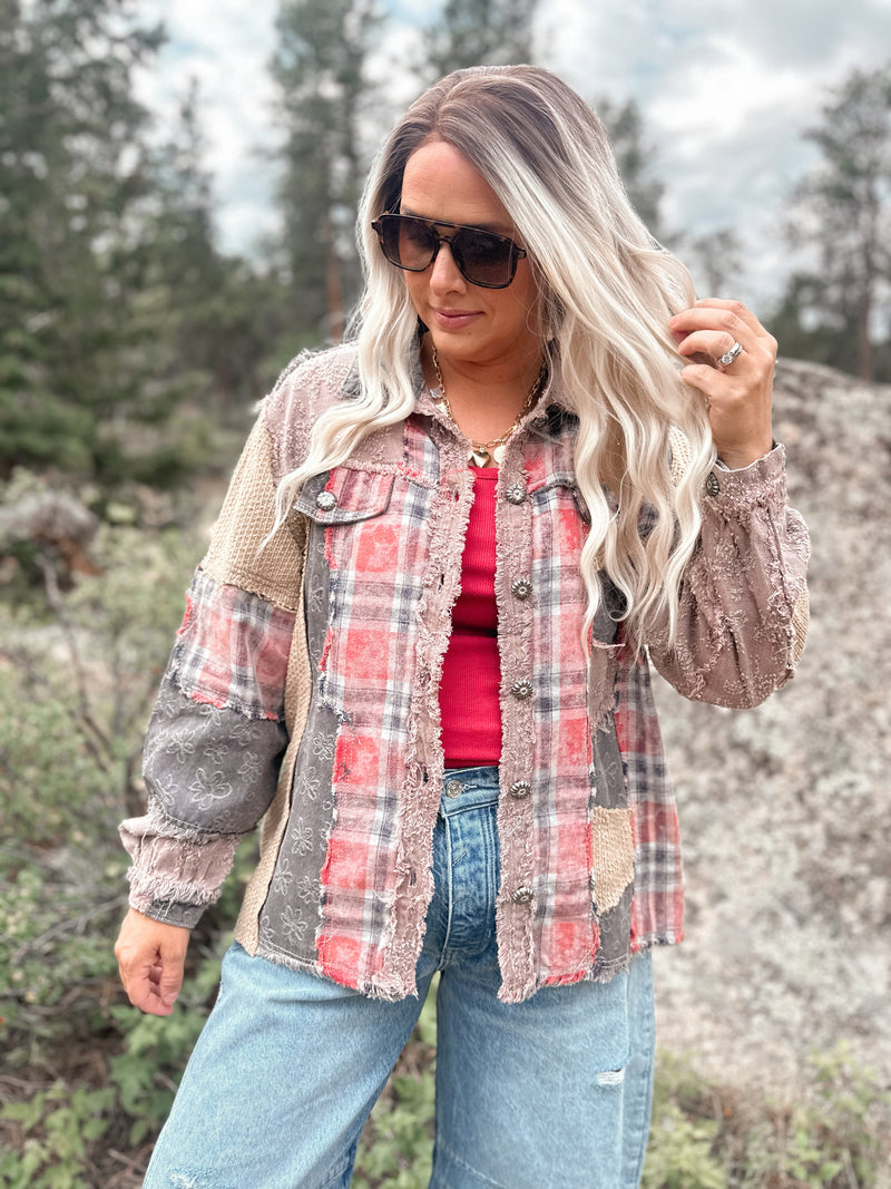 Alyiah Jacket in Charcoal Plaid