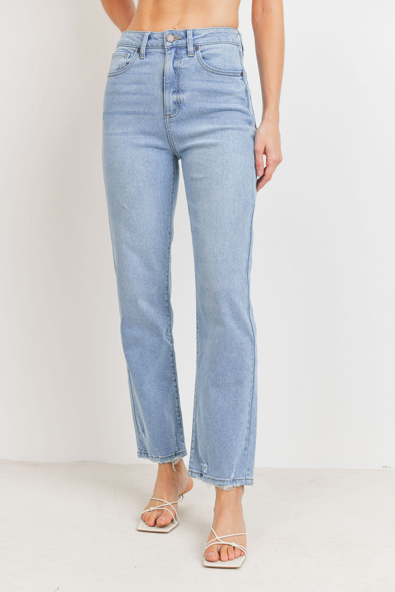 Just USA High Rise Straight Leg Jean