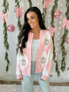 Christmas Ornament Cardigan in Pink