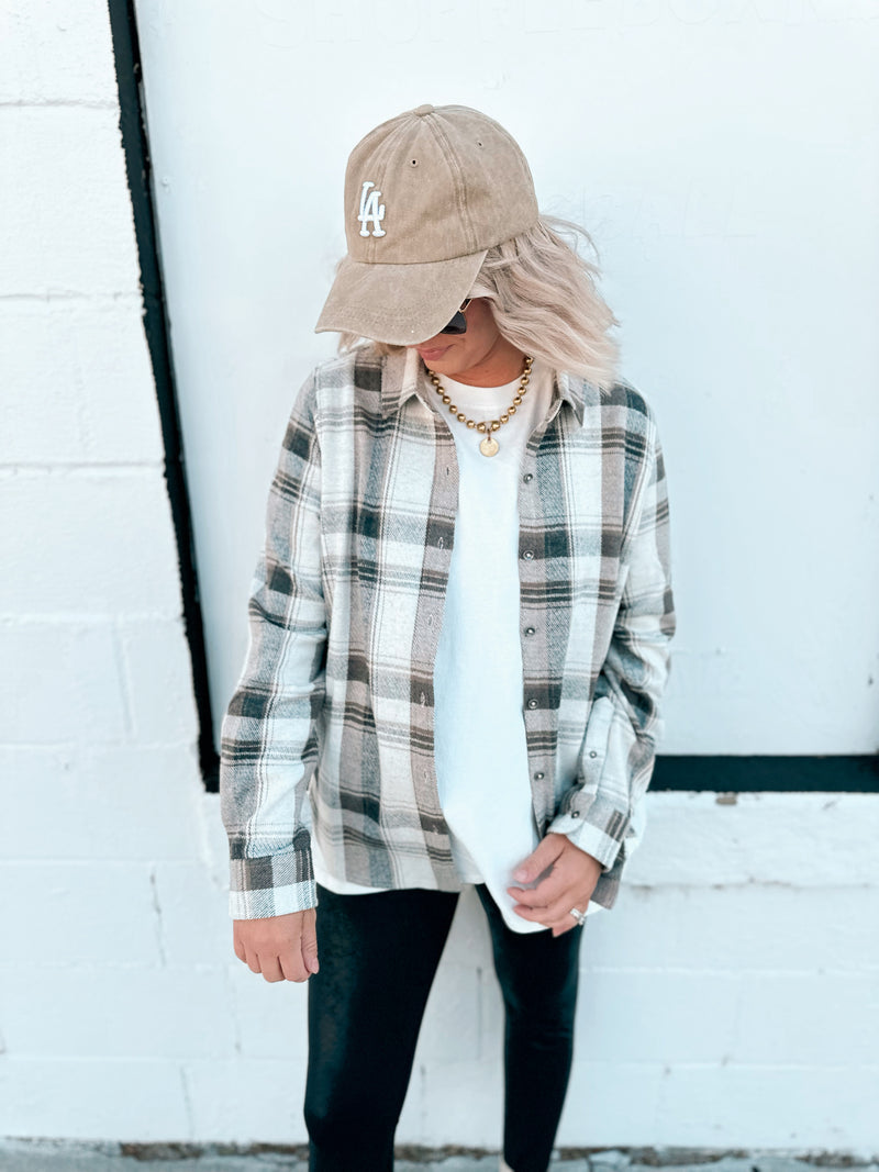 Adelaide Plaid - Charocal & Cream