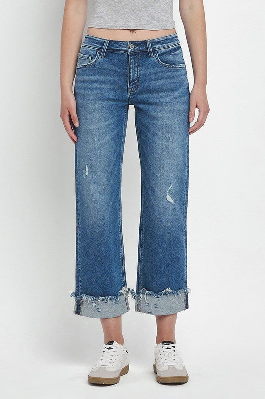 Flying Monkey Mid Rise Cuffed Jean