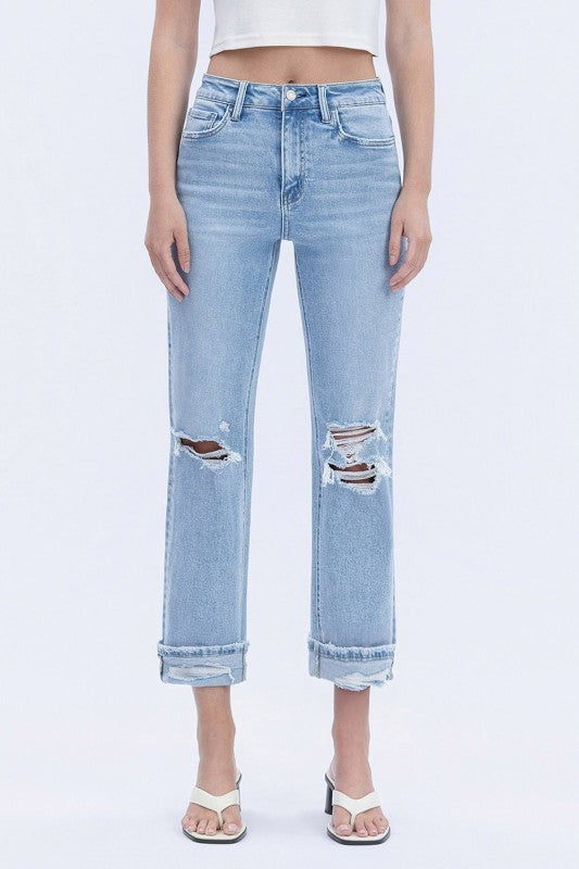 Vervet Victoria High Rise Cropped Straight