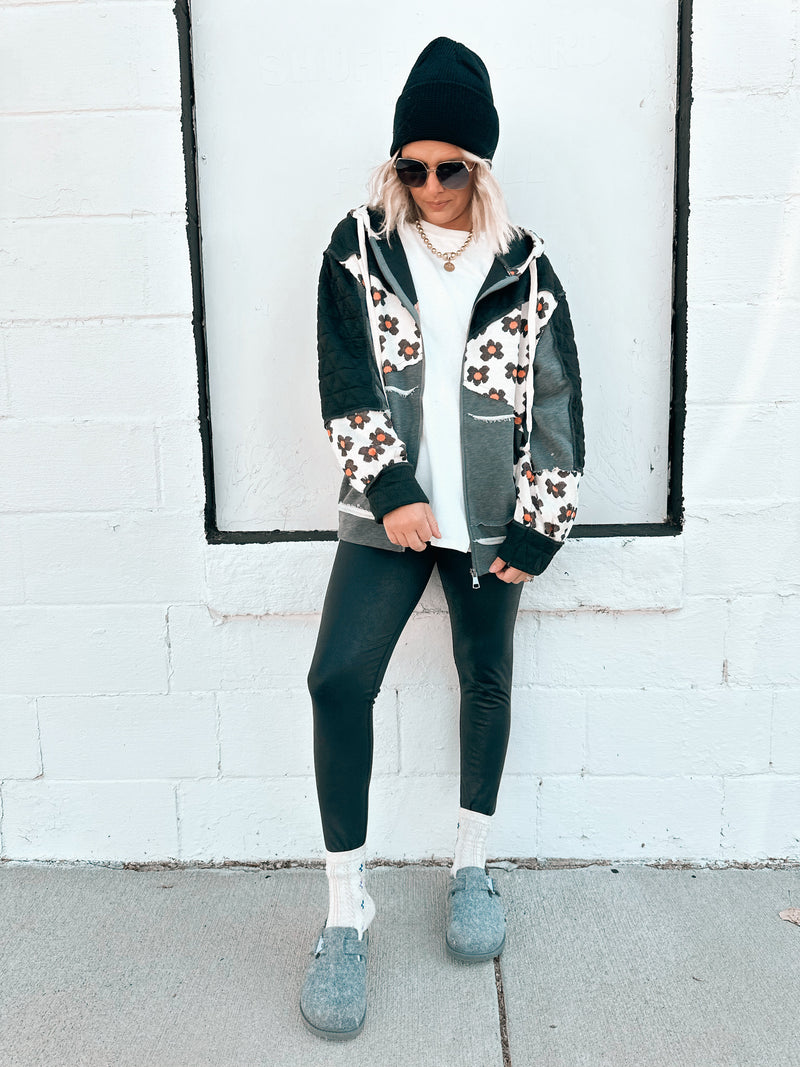 Fitch Jacket in Black Flower