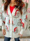 Santa Claus Cardigan in Light Blue