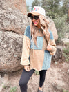 Denim Patchwork Hoodie