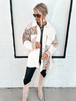 Kalena Jacket in Cream & Pink