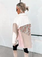 Kalena Jacket in Cream & Pink