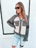 Iris Jacket in Charcoal Floral
