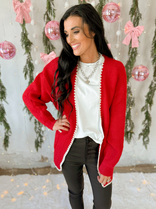 Lola Cardigan in Red