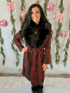 Charisma Faux Fur-trimmed Plaid Coat