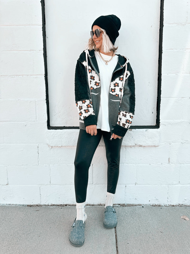 Fitch Jacket in Black Flower