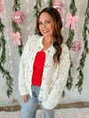 Callie Chunky Knit Cardigan in Cream