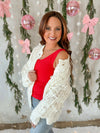 Callie Chunky Knit Cardigan in Cream