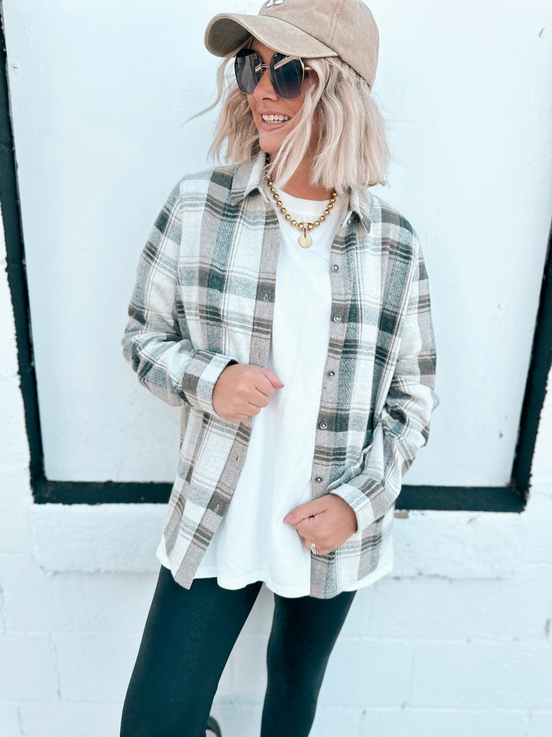 Adelaide Plaid - Charocal & Cream