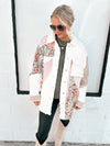 Kalena Jacket in Cream & Pink