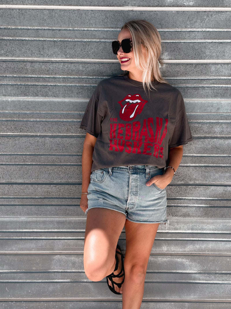 Nebraska Huskers Rolling Stones Tee