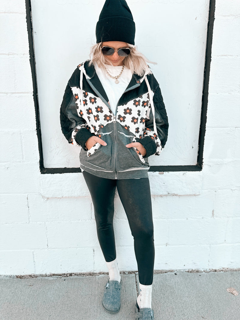 Fitch Jacket in Black Flower