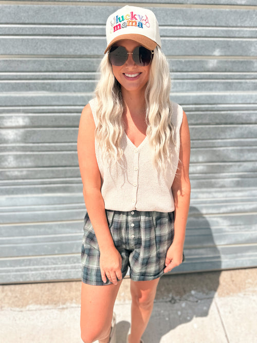 Free People Sunday Afternoon Boxer - Green Combo