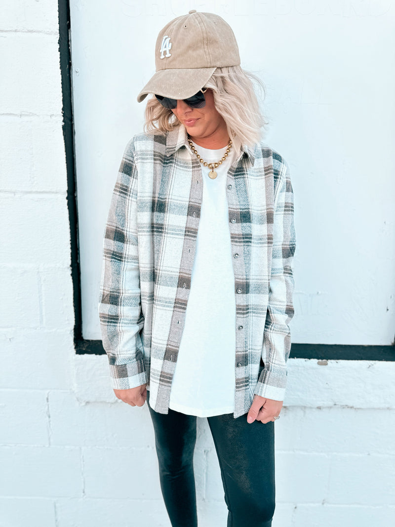Adelaide Plaid - Charocal & Cream