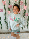 Holly Jolly Embroidered Sweatshirt