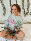 Holly Jolly Embroidered Sweatshirt