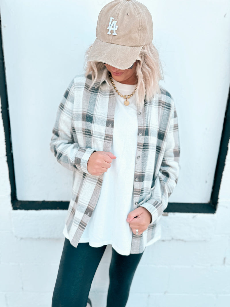 Adelaide Plaid - Charocal & Cream