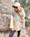 Denim Patchwork Hoodie