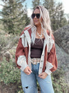 Sasha Hooded Jacket in Brick