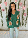 Gingerbread Knit Cardigan in Green