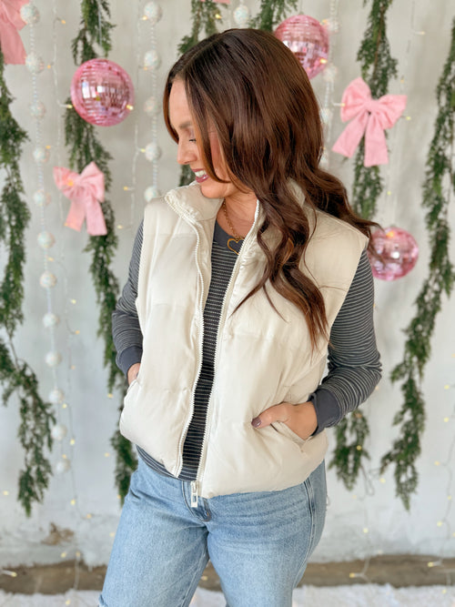 Issey Vest in Cream