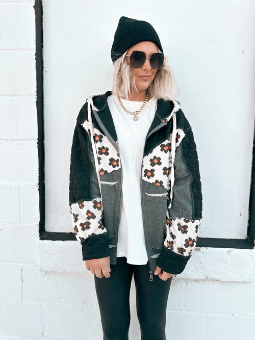 Fitch Jacket in Black Flower