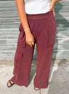 Kaycee Sweatpants in Dark Cherry