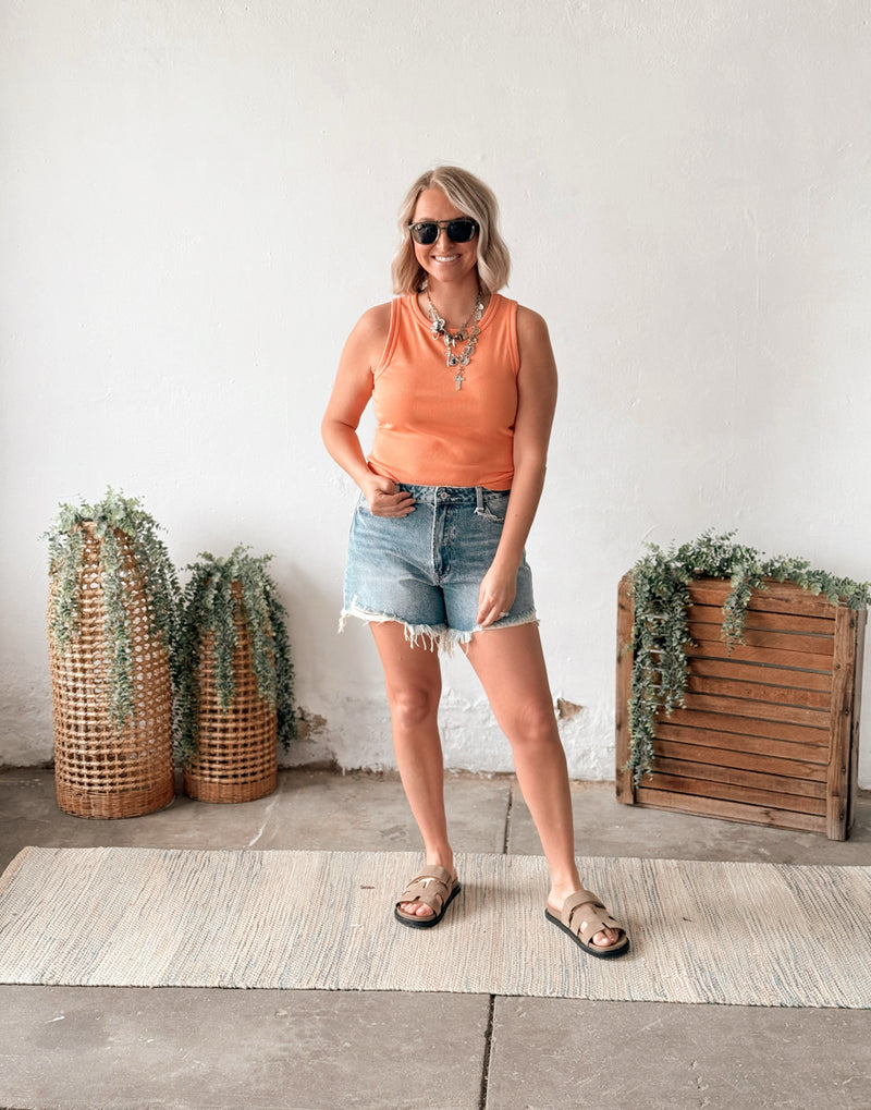 Evie Tank in Cadmium Orange