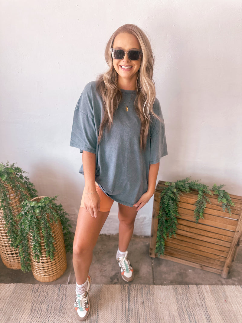 Teagan Tee in Dusty Navy