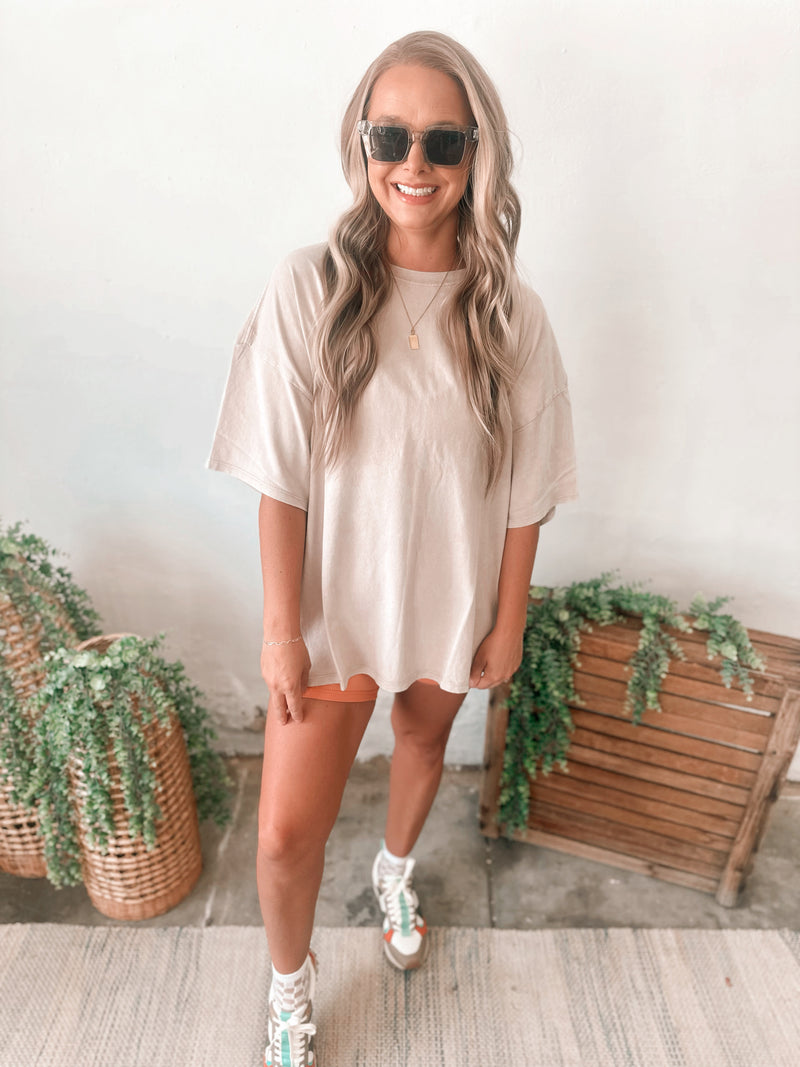 Teagan Tee in Dark Taupe