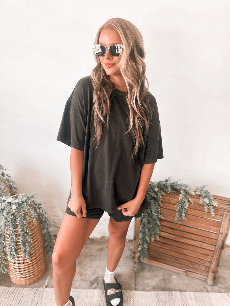 Keisha Set in Washed Black