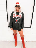 Nebraska Huskers Letterman Charcoal Chrome Sweatshirt