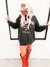 Nebraska Huskers Letterman Charcoal Chrome Sweatshirt