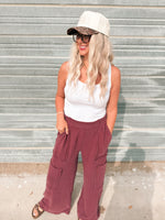 Kaycee Sweatpants in Dark Cherry