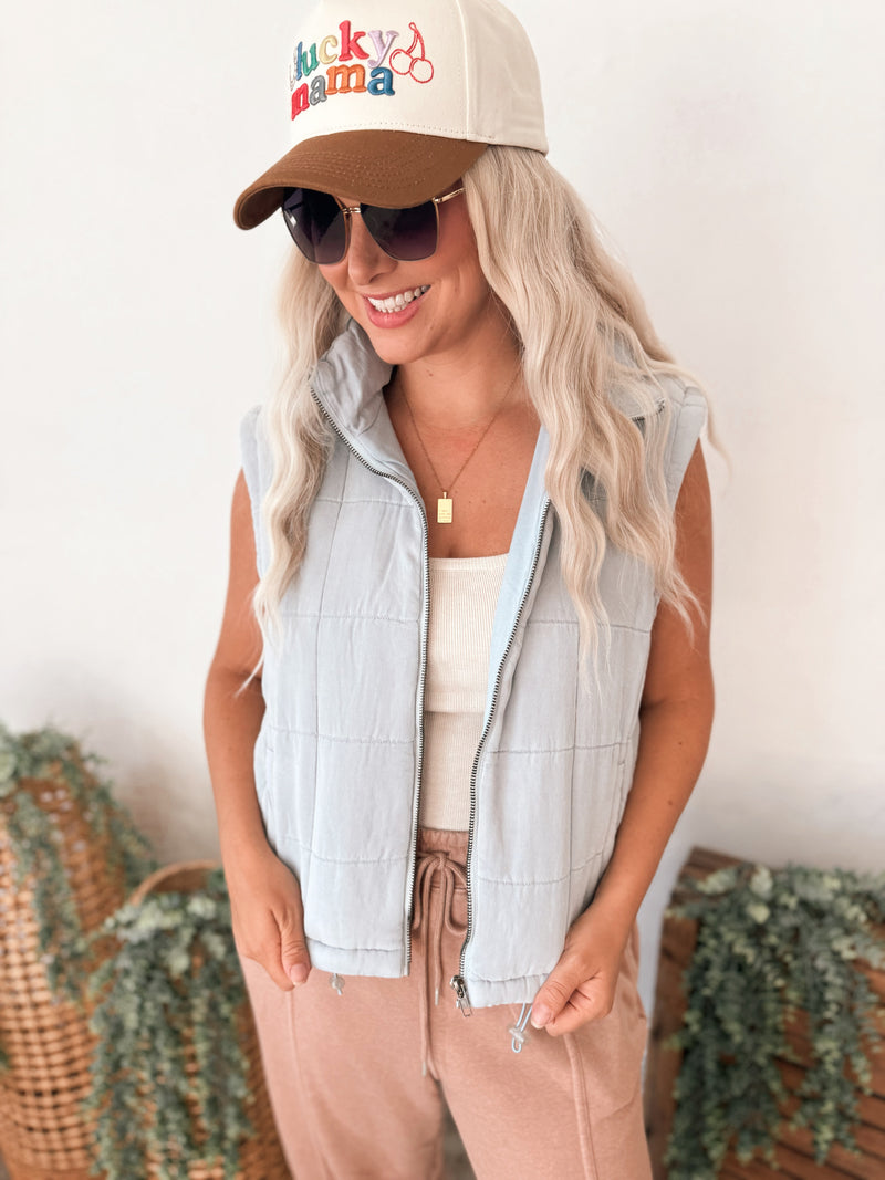 Brina Vest in Light Denim