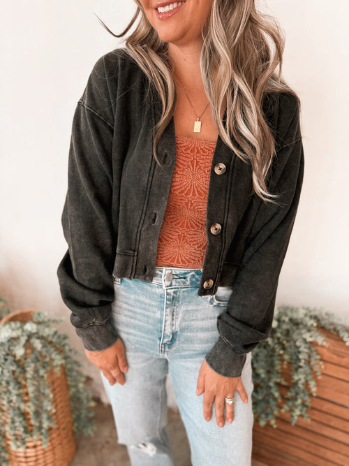 Billy Cardigan Sweater in Black