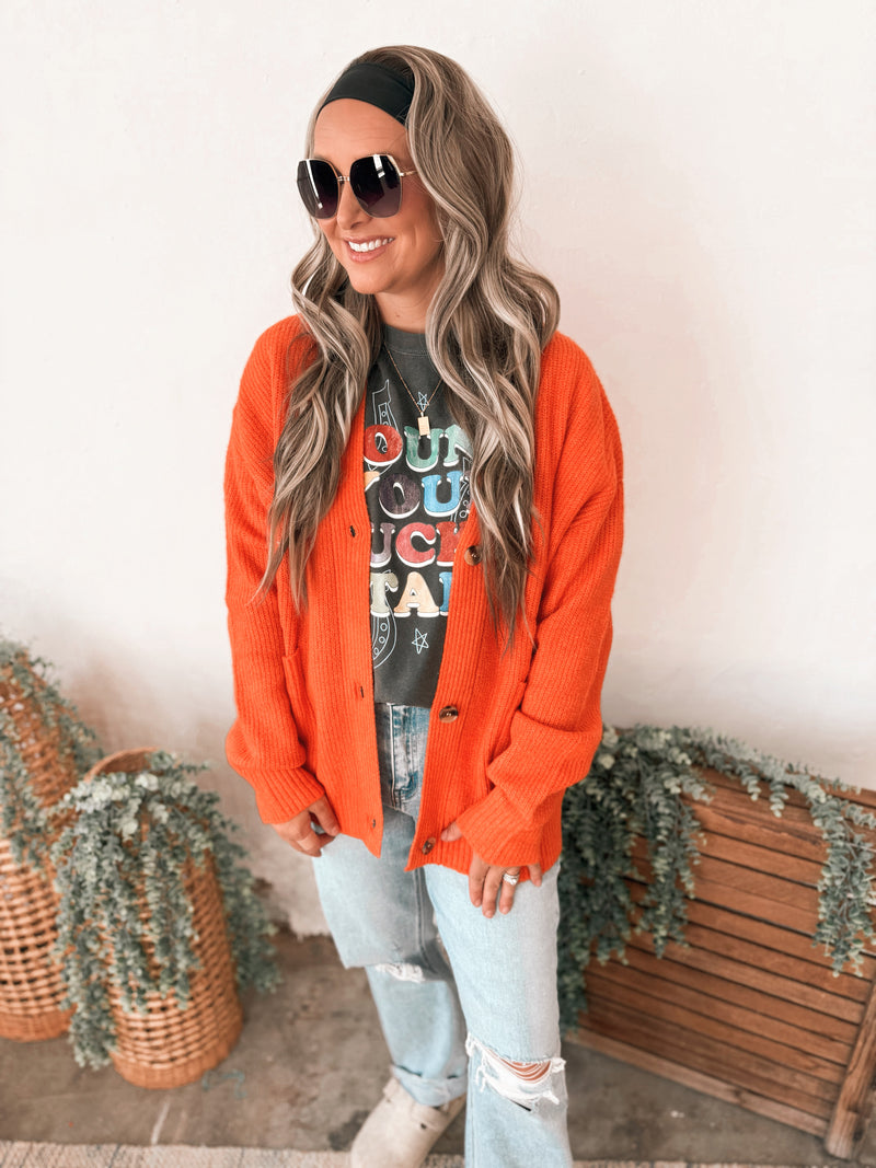 Phillip Cardigan in Orange
