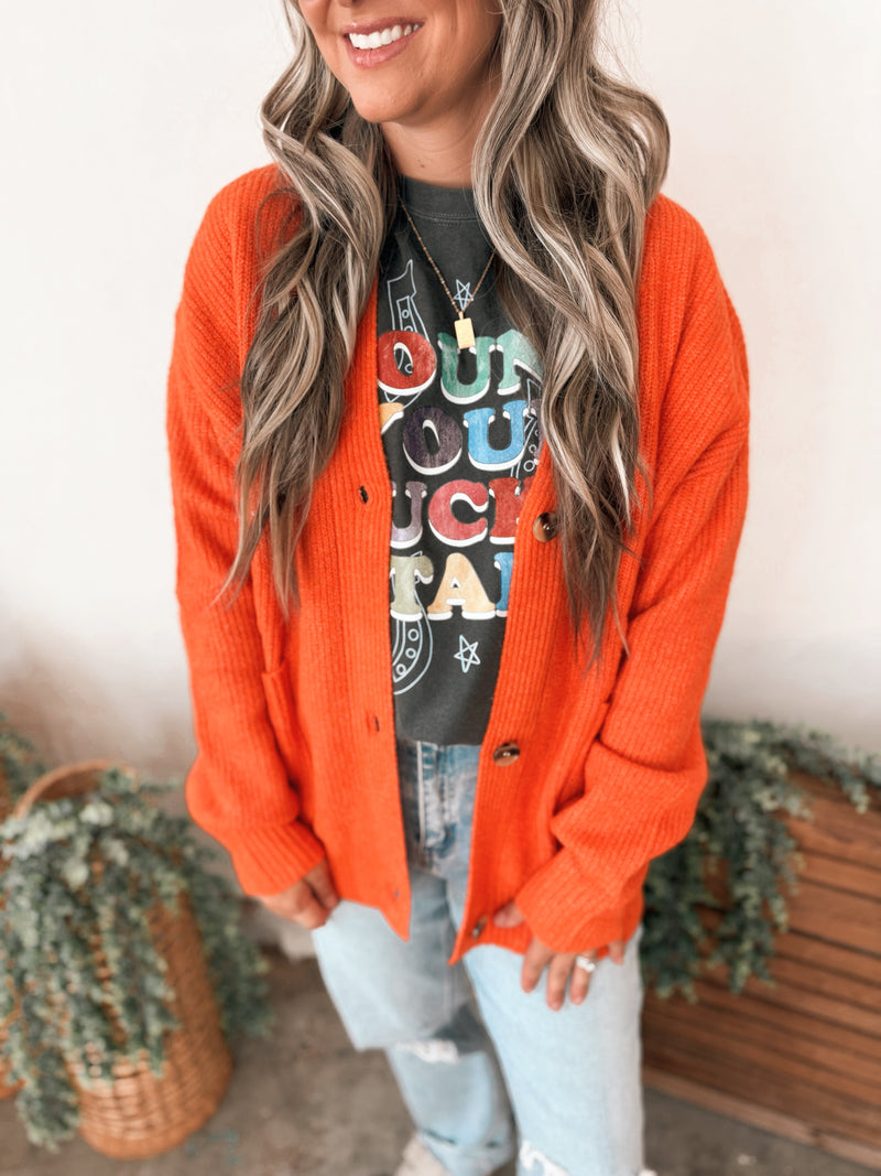 Phillip Cardigan in Orange