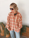 Free People Ashley Plaid Shirt - Sand Combo
