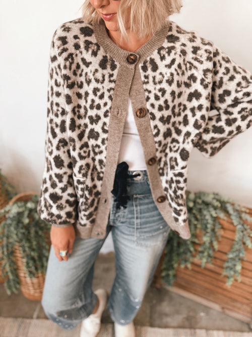 Lanelle Leopard Cardigan
