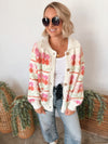Austin Cardigan in Cream Floral