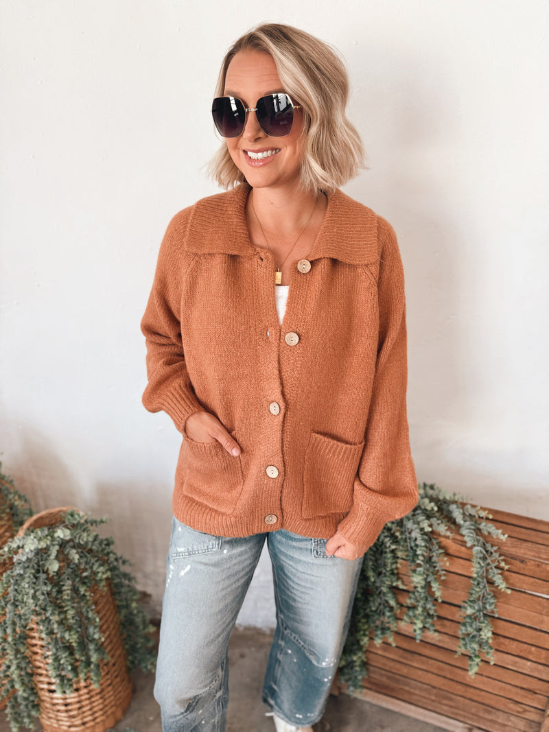 Bobbi Cardigan in Camel