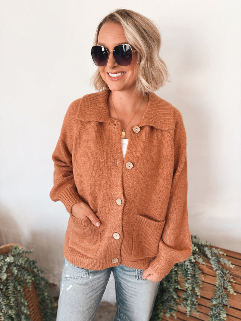 Bobbi Cardigan in Camel
